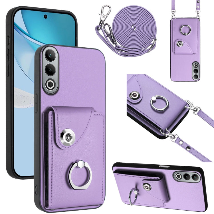 Organ Card Bag Ring Holder Phone Case with Long Lanyard, For OnePlus Nord CE4 Lite 5G, For OnePlus Nord CE4, For OnePlus Nord CE 3 Lite