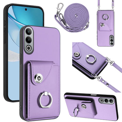 Organ Card Bag Ring Holder Phone Case with Long Lanyard, For OnePlus Nord CE4 Lite 5G, For OnePlus Nord CE4, For OnePlus Nord CE 3 Lite