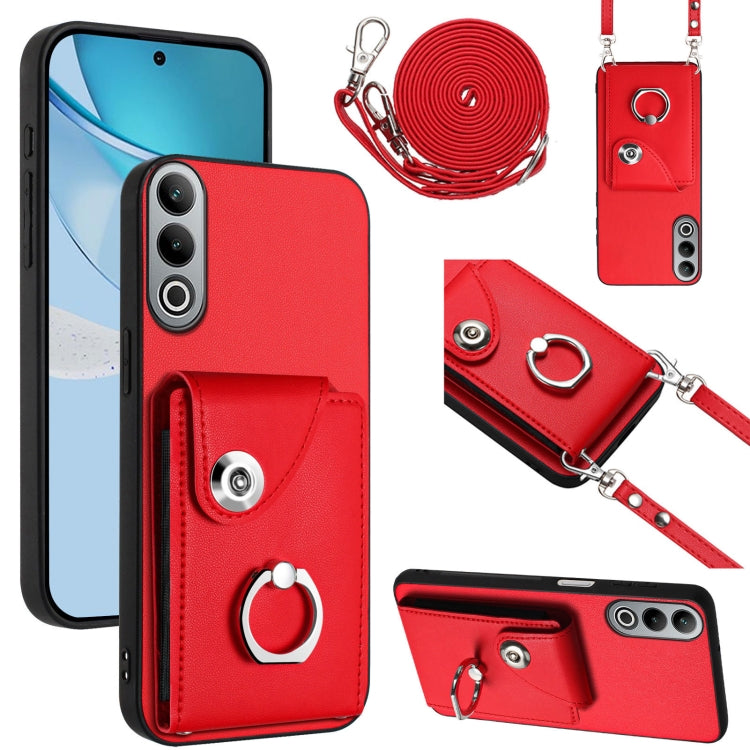 Organ Card Bag Ring Holder Phone Case with Long Lanyard, For OnePlus Nord CE4 Lite 5G, For OnePlus Nord CE4, For OnePlus Nord CE 3 Lite