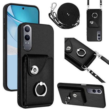 Organ Card Bag Ring Holder Phone Case with Long Lanyard, For OnePlus Nord CE4 Lite 5G, For OnePlus Nord CE4, For OnePlus Nord CE 3 Lite