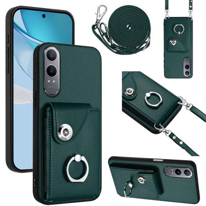 Organ Card Bag Ring Holder Phone Case with Long Lanyard, For OnePlus Nord CE4 Lite 5G, For OnePlus Nord CE4, For OnePlus Nord CE 3 Lite