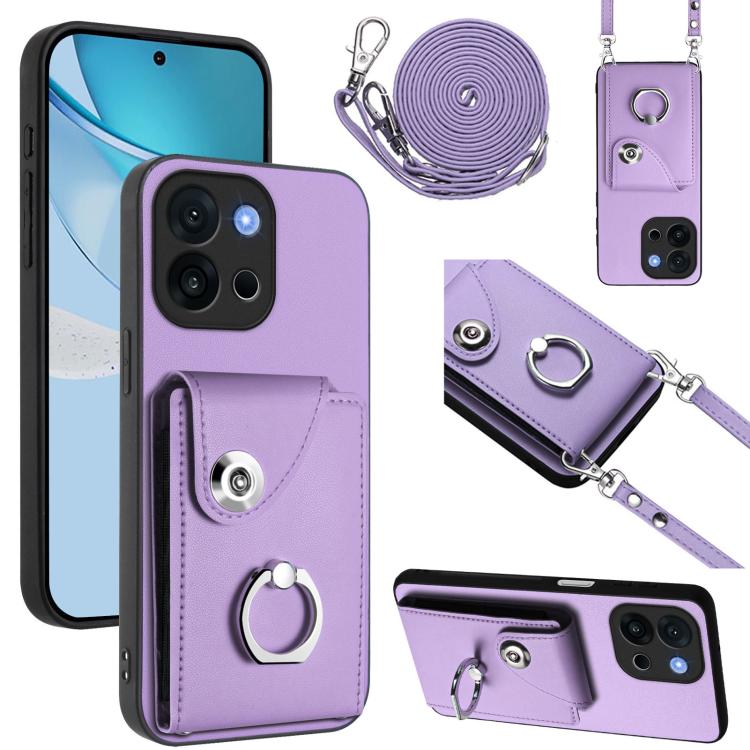 Organ Card Bag Ring Holder Phone Case with Long Lanyard, For OnePlus 13T, For OnePlus Ace 5 / 5 Pro / 13R, For OnePlus 13 5G, For OnePlus Nord 4