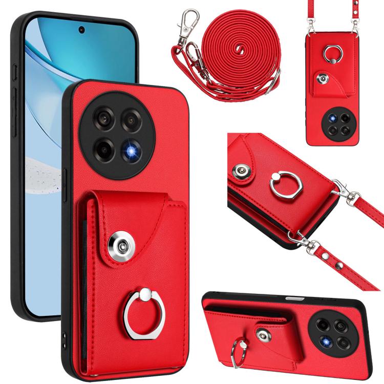 Organ Card Bag Ring Holder Phone Case with Long Lanyard, For OnePlus 13T, For OnePlus Ace 5 / 5 Pro / 13R, For OnePlus 13 5G, For OnePlus Nord 4