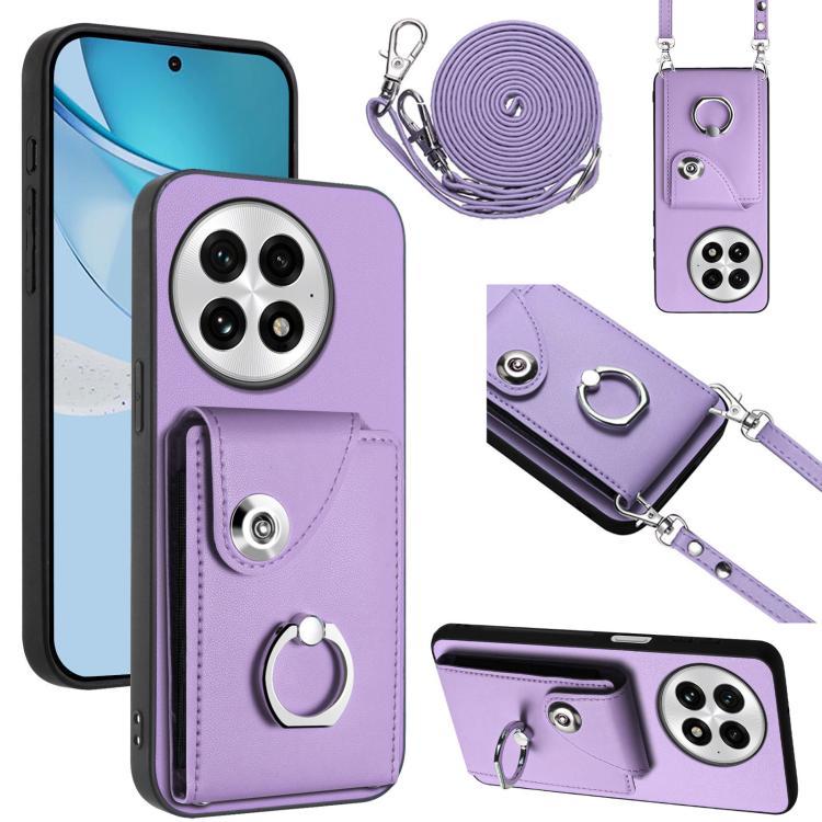 Organ Card Bag Ring Holder Phone Case with Long Lanyard, For OnePlus 13T, For OnePlus Ace 5 / 5 Pro / 13R, For OnePlus 13 5G, For OnePlus Nord 4