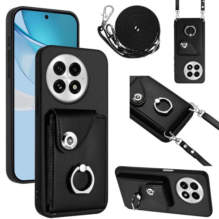 Organ Card Bag Ring Holder Phone Case with Long Lanyard, For OnePlus 13T, For OnePlus Ace 5 / 5 Pro / 13R, For OnePlus 13 5G, For OnePlus Nord 4