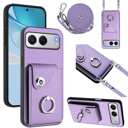 Organ Card Bag Ring Holder Phone Case with Long Lanyard, For OnePlus 13T, For OnePlus Ace 5 / 5 Pro / 13R, For OnePlus 13 5G, For OnePlus Nord 4