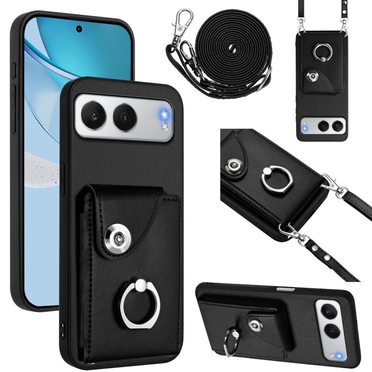 Organ Card Bag Ring Holder Phone Case with Long Lanyard, For OnePlus 13T, For OnePlus Ace 5 / 5 Pro / 13R, For OnePlus 13 5G, For OnePlus Nord 4