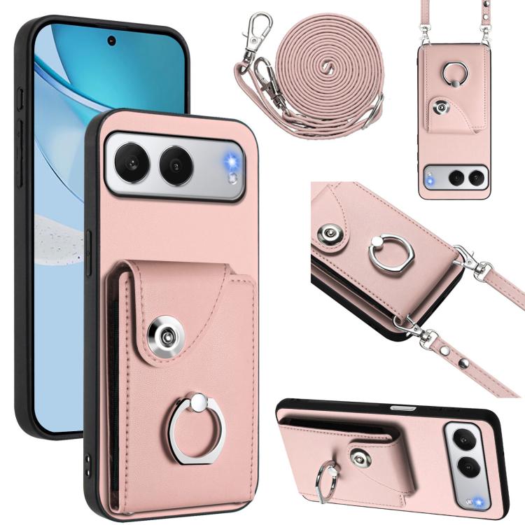 Organ Card Bag Ring Holder Phone Case with Long Lanyard, For OnePlus 13T, For OnePlus Ace 5 / 5 Pro / 13R, For OnePlus 13 5G, For OnePlus Nord 4