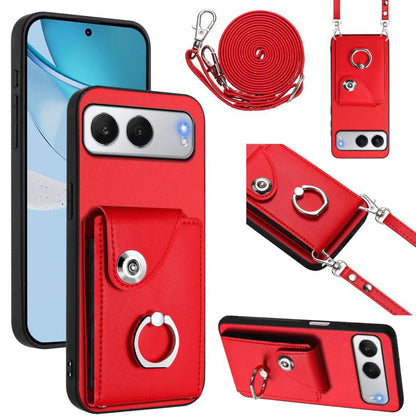Organ Card Bag Ring Holder Phone Case with Long Lanyard, For OnePlus 13T, For OnePlus Ace 5 / 5 Pro / 13R, For OnePlus 13 5G, For OnePlus Nord 4