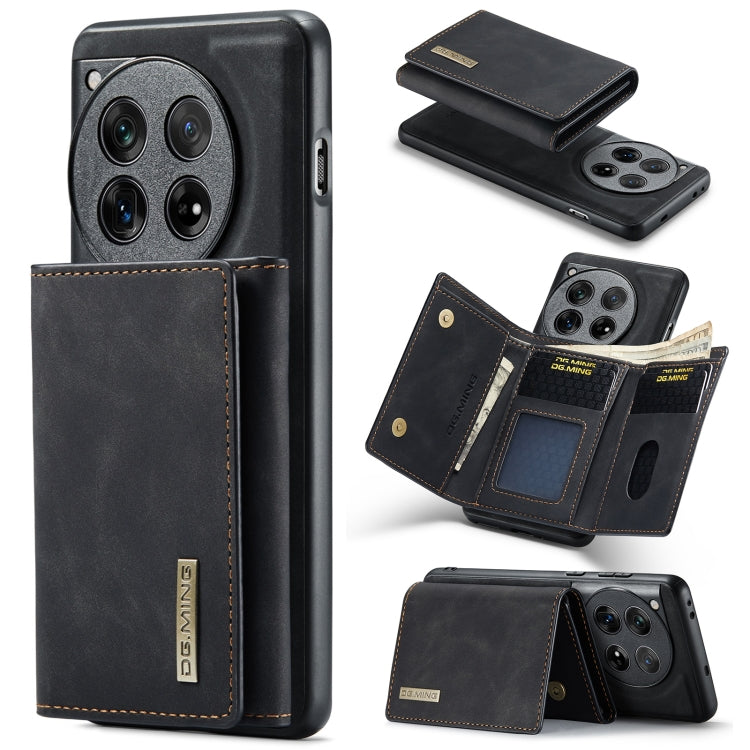 DG.MING M1 Series 3-Fold Multi Card Wallet + Magnetic Phone Case, For OnePlus 15, For OnePlus 12