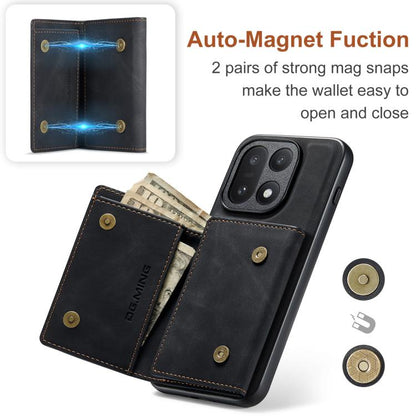 DG.MING M1 Series 3-Fold Multi Card Wallet + Magnetic Phone Case, For OnePlus 15, For OnePlus 12