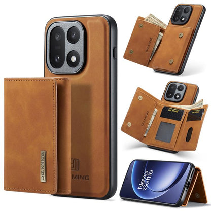 DG.MING M1 Series 3-Fold Multi Card Wallet + Magnetic Phone Case, For OnePlus 15, For OnePlus 12