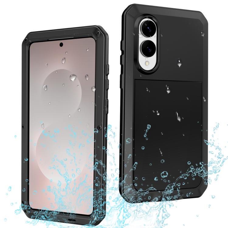 Shockproof Life Waterproof Silicone + Zinc Alloy Phone Case, For Samsung Galaxy S25 Edge 5G, For Samsung Galaxy S25 5G, For Samsung Galaxy S25+ 5G, For Samsung Galaxy S25 Ultra 5G, For Samsung Galaxy S24 Ultra 5G, For Samsung Galaxy S24+ 5G            ...
