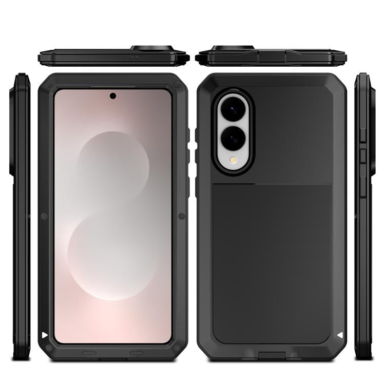 Shockproof Life Waterproof Silicone + Zinc Alloy Phone Case, For Samsung Galaxy S25 Edge 5G, For Samsung Galaxy S25 5G, For Samsung Galaxy S25+ 5G, For Samsung Galaxy S25 Ultra 5G, For Samsung Galaxy S24 Ultra 5G, For Samsung Galaxy S24+ 5G            ...