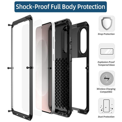 Shockproof Life Waterproof Silicone + Zinc Alloy Phone Case, For Samsung Galaxy S25 Edge 5G, For Samsung Galaxy S25 5G, For Samsung Galaxy S25+ 5G, For Samsung Galaxy S25 Ultra 5G, For Samsung Galaxy S24 Ultra 5G, For Samsung Galaxy S24+ 5G            ...