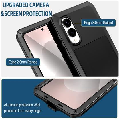 Shockproof Life Waterproof Silicone + Zinc Alloy Phone Case, For Samsung Galaxy S25 Edge 5G, For Samsung Galaxy S25 5G, For Samsung Galaxy S25+ 5G, For Samsung Galaxy S25 Ultra 5G, For Samsung Galaxy S24 Ultra 5G, For Samsung Galaxy S24+ 5G            ...