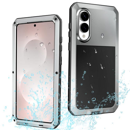 Shockproof Life Waterproof Silicone + Zinc Alloy Phone Case, For Samsung Galaxy S25 Edge 5G, For Samsung Galaxy S25 5G, For Samsung Galaxy S25+ 5G, For Samsung Galaxy S25 Ultra 5G, For Samsung Galaxy S24 Ultra 5G, For Samsung Galaxy S24+ 5G            ...