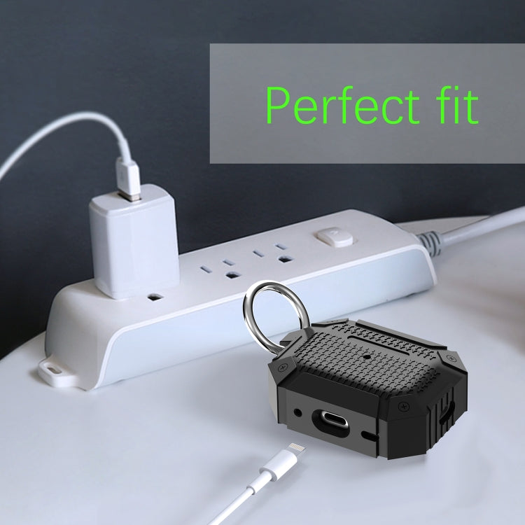 Wireless Earphones Shockproof Armor Protective Case, For AirPods Pro