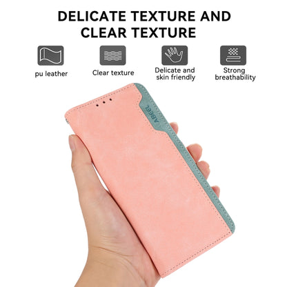 ABEEL Color Block Magnetic RFID Leather Phone Case, For iPhone 15, For iPhone 14 Plus, For iPhone 14, For iPhone 14 Pro