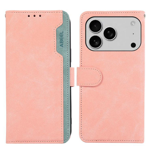 ABEEL Color Block Magnetic RFID Leather Phone Case, For iPhone 18 Pro / 17 Pro, For iPhone 18 Pro Max / 17 Pro Max, For iPhone 16e / 17e, For iPhone 17