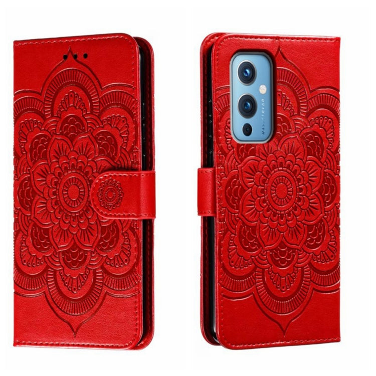 Sun Mandala Embossing Pattern Phone Leather Case, For OnePlus Nord 2 5G, For OnePlus 9 Pro, For OnePlus 9