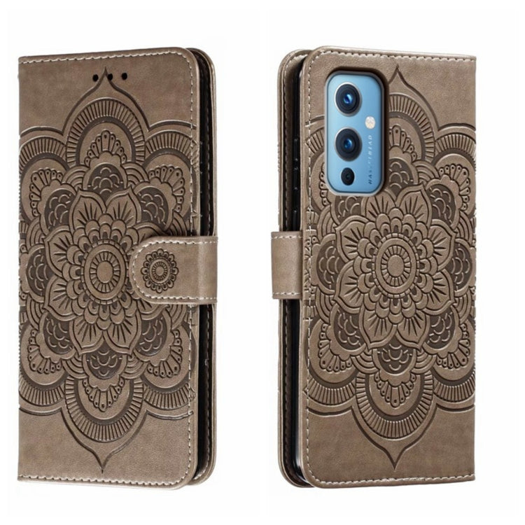 Sun Mandala Embossing Pattern Phone Leather Case, For OnePlus Nord 2 5G, For OnePlus 9 Pro, For OnePlus 9