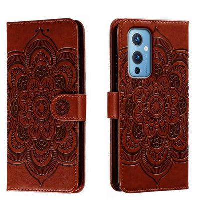 Sun Mandala Embossing Pattern Phone Leather Case, For OnePlus Nord 2 5G, For OnePlus 9 Pro, For OnePlus 9