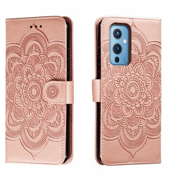 Sun Mandala Embossing Pattern Phone Leather Case, For OnePlus Nord 2 5G, For OnePlus 9 Pro, For OnePlus 9