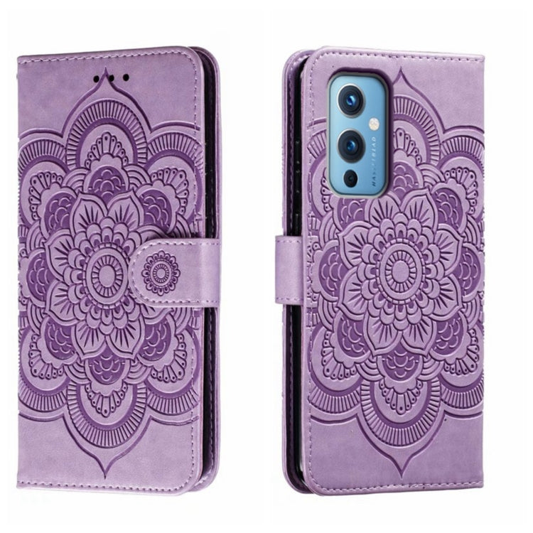 Sun Mandala Embossing Pattern Phone Leather Case, For OnePlus Nord 2 5G, For OnePlus 9 Pro, For OnePlus 9