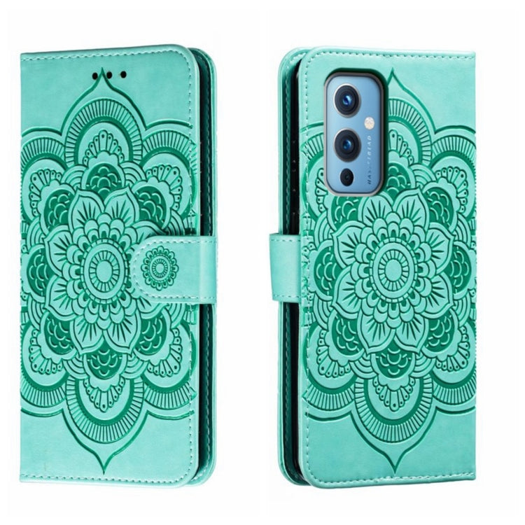Sun Mandala Embossing Pattern Phone Leather Case, For OnePlus Nord 2 5G, For OnePlus 9 Pro, For OnePlus 9