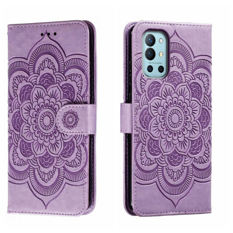 Sun Mandala Embossing Pattern Phone Leather Case, For OnePlus Nord N200 5G, For OnePlus 9R, For OnePlus Nord CE 5G