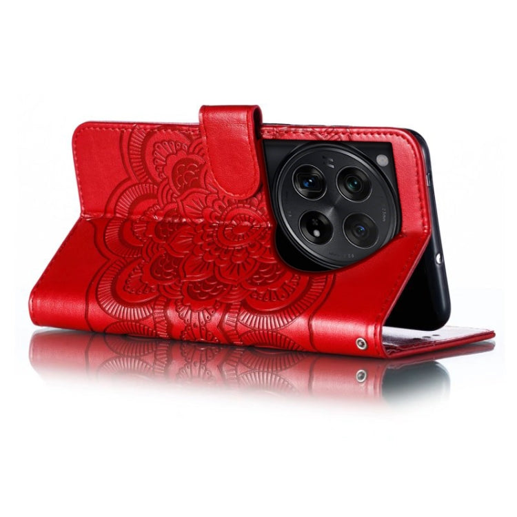 Sun Mandala Embossing Pattern Phone Leather Case, For OnePlus 12, For OnePlus Ace 2V, For OnePlus 11