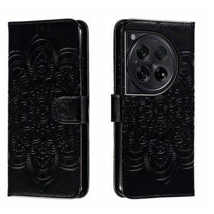 Sun Mandala Embossing Pattern Phone Leather Case, For OnePlus 12, For OnePlus Ace 2V, For OnePlus 11