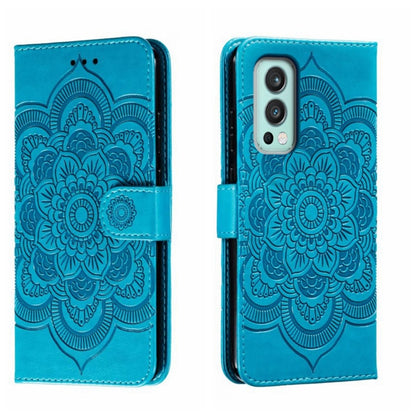 Sun Mandala Embossing Pattern Phone Leather Case, For OnePlus Nord 2 5G, For OnePlus 9 Pro, For OnePlus 9