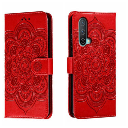 Sun Mandala Embossing Pattern Phone Leather Case, For OnePlus Nord N200 5G, For OnePlus 9R, For OnePlus Nord CE 5G