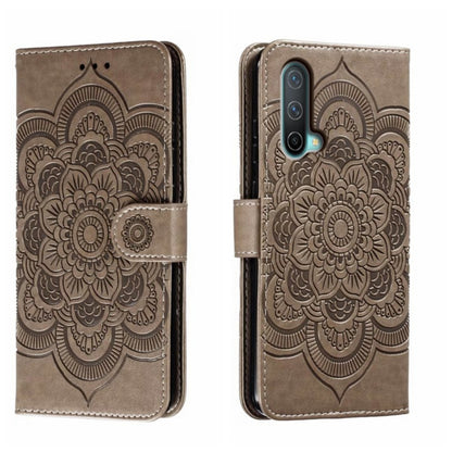 Sun Mandala Embossing Pattern Phone Leather Case, For OnePlus Nord N200 5G, For OnePlus 9R, For OnePlus Nord CE 5G