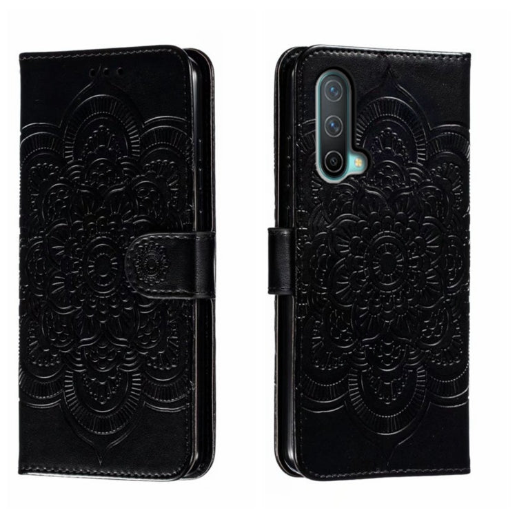 Sun Mandala Embossing Pattern Phone Leather Case, For OnePlus Nord N200 5G, For OnePlus 9R, For OnePlus Nord CE 5G