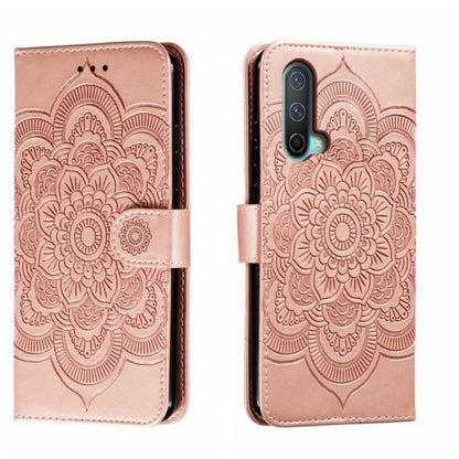 Sun Mandala Embossing Pattern Phone Leather Case, For OnePlus Nord N200 5G, For OnePlus 9R, For OnePlus Nord CE 5G