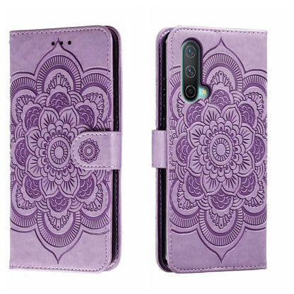 Sun Mandala Embossing Pattern Phone Leather Case, For OnePlus Nord N200 5G, For OnePlus 9R, For OnePlus Nord CE 5G