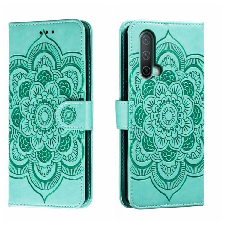 Sun Mandala Embossing Pattern Phone Leather Case, For OnePlus Nord N200 5G, For OnePlus 9R, For OnePlus Nord CE 5G