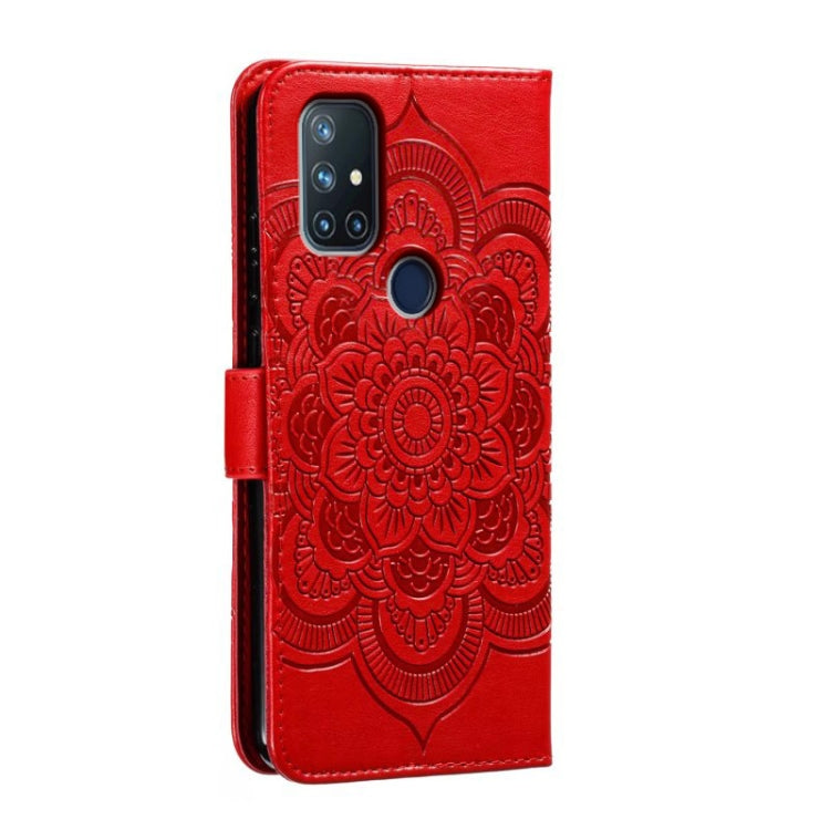 Sun Mandala Embossing Pattern Phone Leather Case, For OnePlus Nord N10 5G, For OnePlus Nord N100