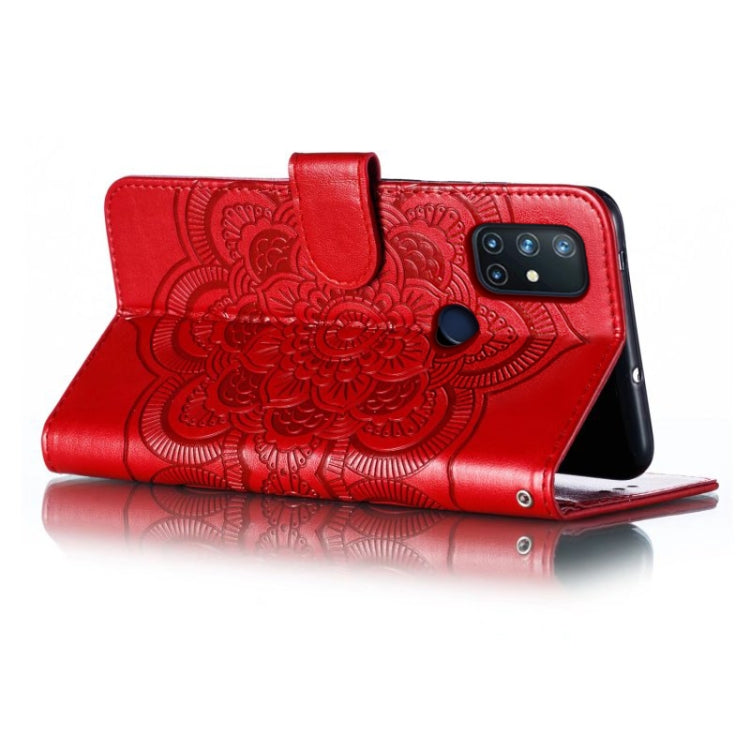 Sun Mandala Embossing Pattern Phone Leather Case, For OnePlus Nord N10 5G, For OnePlus Nord N100