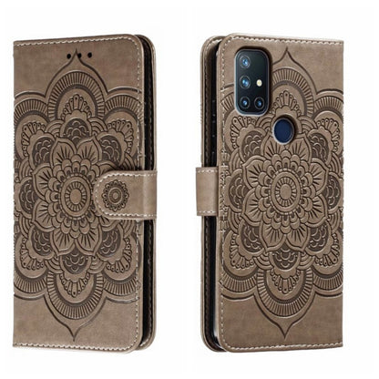Sun Mandala Embossing Pattern Phone Leather Case, For OnePlus Nord N10 5G, For OnePlus Nord N100