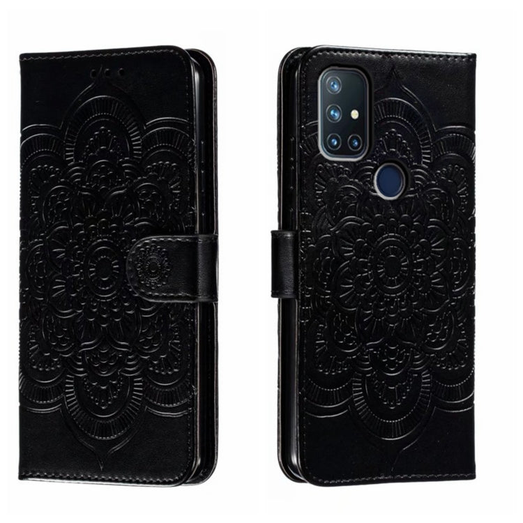 Sun Mandala Embossing Pattern Phone Leather Case, For OnePlus Nord N10 5G, For OnePlus Nord N100