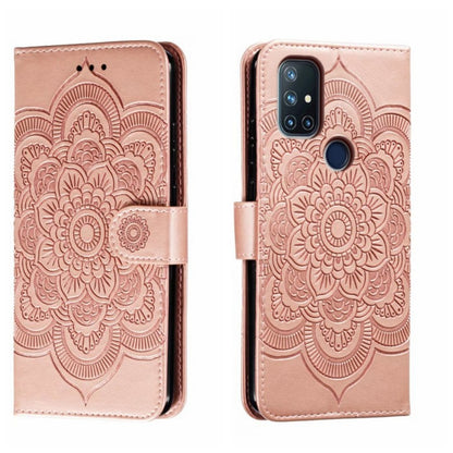 Sun Mandala Embossing Pattern Phone Leather Case, For OnePlus Nord N10 5G, For OnePlus Nord N100