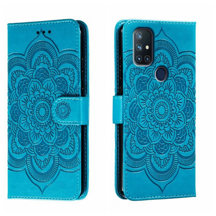 Sun Mandala Embossing Pattern Phone Leather Case, For OnePlus Nord N10 5G, For OnePlus Nord N100