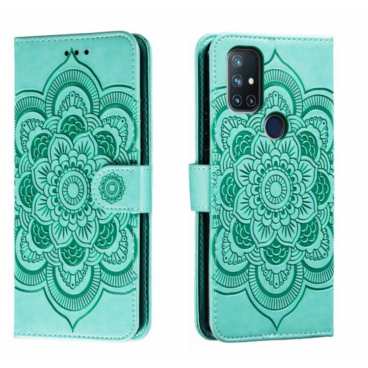 Sun Mandala Embossing Pattern Phone Leather Case, For OnePlus Nord N10 5G, For OnePlus Nord N100