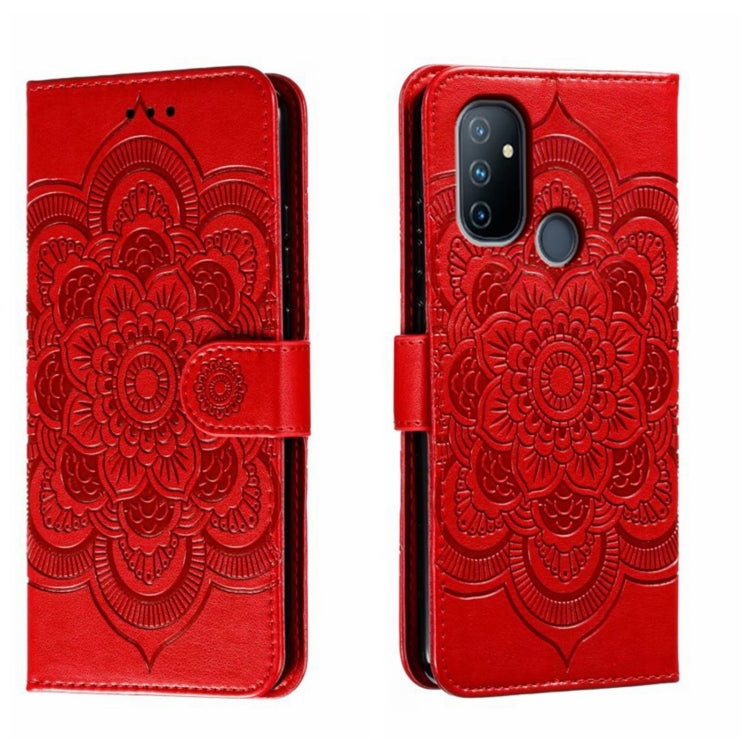 Sun Mandala Embossing Pattern Phone Leather Case, For OnePlus Nord N10 5G, For OnePlus Nord N100