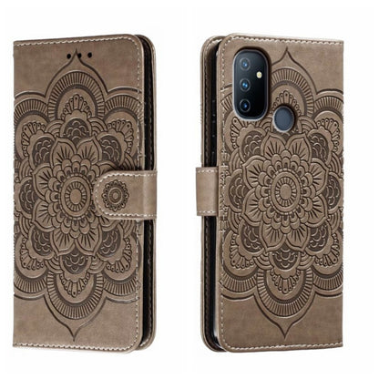 Sun Mandala Embossing Pattern Phone Leather Case, For OnePlus Nord N10 5G, For OnePlus Nord N100