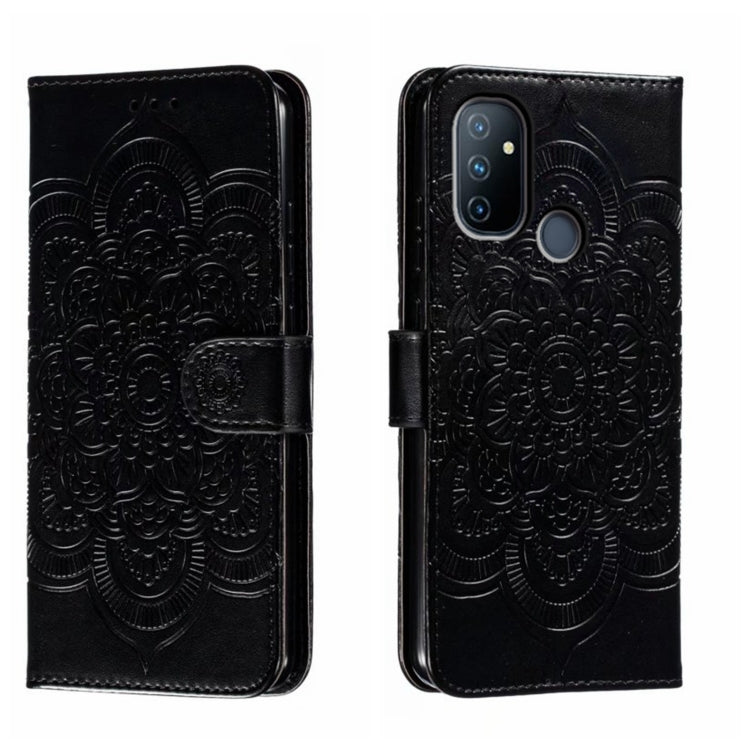 Sun Mandala Embossing Pattern Phone Leather Case, For OnePlus Nord N10 5G, For OnePlus Nord N100